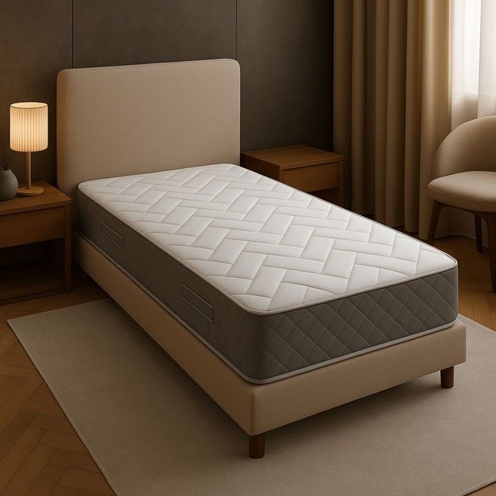 Matelas - Lot de 2 - Latex 75 Kg/m3 - Mousse HR 35 Kg/m3 - Épaisseur 21,5 cm