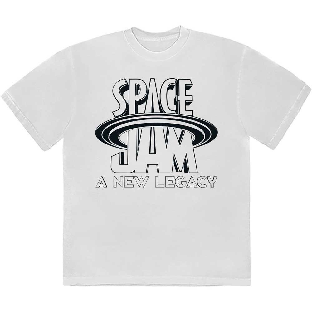 Men's Space Jam B&w Logo T-shirt Medium White