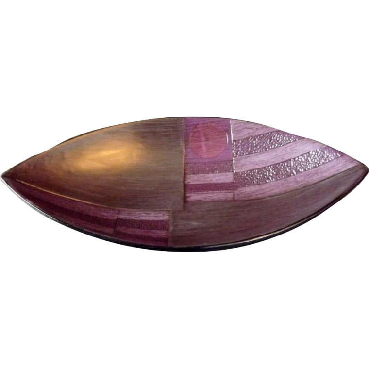 Purple Ceramic Bowl with Anti-Slip Rubbers - Color Collection