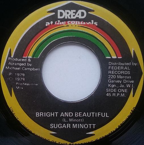 7-дюймовая пластинка SUGAR MINOTT MIKEY DREAD Bright And Beautiful Remote Contr NONE Dread At The Co 1979 Ямайка Регги Ска Даб Б/У