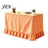 Full Enclosed Desk Wrap Gingham Ruffled Table Skirt, Cottagecore Teacher Skirt for Classroom, Plaid Tablecloth Birthday Wedding Baby Shower