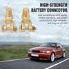 1 Pair Brass Battery Clip Positive Negative Terminal Connector Car Battery Clip Rust-Proof High Conductivity Easy Install Battery Connector