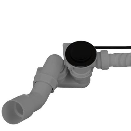 Aqua ForYou automatic bathtub siphon - black