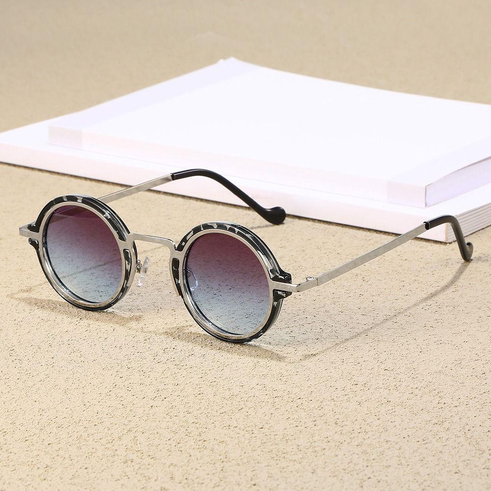 Vintage Metal Frame Small Round Sunglasses Uv400 Protection Driving Sun Glasses Punk Shades For Women & Men