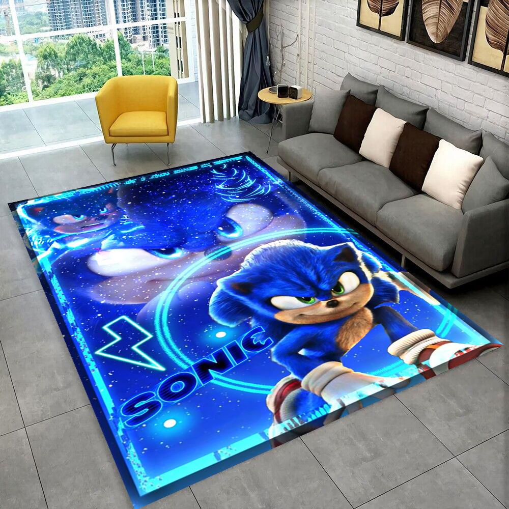 Модный мультяшный игровой ковер S-Sonic для игровой комнаты, спальни, гостиной, дивана, домашнего декора, детский нескользящий коврик для игровой зоны