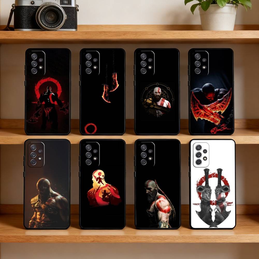 G-God of W-War Kratos Phone Case For Samsung Galaxy A73,21,22,32,71,53,52,51,80,5G Soft Black Cover