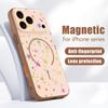 Чехол для телефона с принтом разноцветных звезд Для iPhone 17 Pro Max Гибридный TPU+PC Магнитный Для Magsafe Матовый Чехол Для iPhone 16 15 14 13 Pro Max