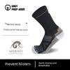 Gray Shell Outdoor Sports Merino Wool Socks for Mountaineering and Trail Running, Anti-Odor, Quick-Drying, Breathable Merino Running Socks
