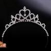 Элегантное сердечко со стразами для маленьких девочек, свадебная тиара принцессы с короной, повязка на голову