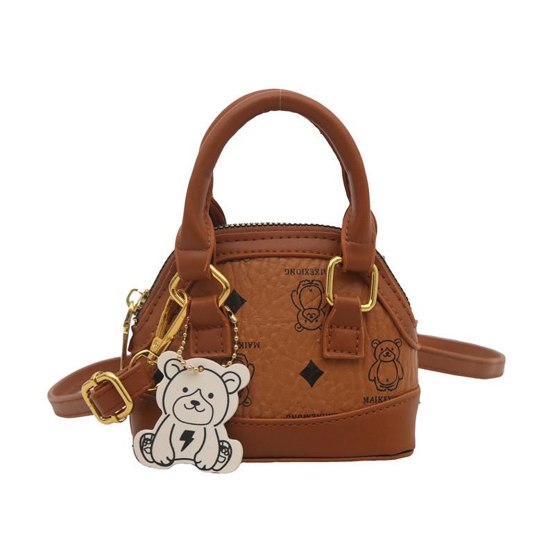 Bear Pattern Little Kids Fashion Simple Shell Bag Casual Shoulder Children For