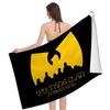 WU-T--TANG CLAN Микрофибровое одеяло Быстросохнущие пляжные полотенца Большого размера с принтом Супервпитывающее полотенце-одеяло для бассейна