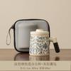 entangled lotus ceramic office cup new Chinese style filter teacup with lid portable for self-use gift, high-end exquisite gift box