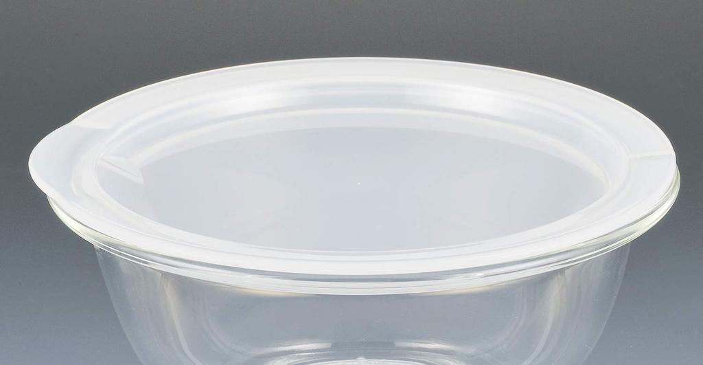 Iwaki Heat Resistant Glass Bowl Round Range Cover for 1.5L + 1.5L