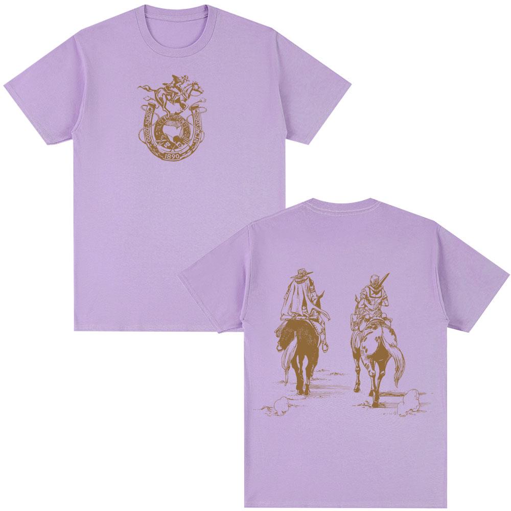 Аниме JoJo's Bizarre Adventure STEEL BALL RUN Унисекс Футболки Унисекс Одежда Повседневная Хлопок Короткий Рукав Оверсайз Футболка Уличная Одежда
