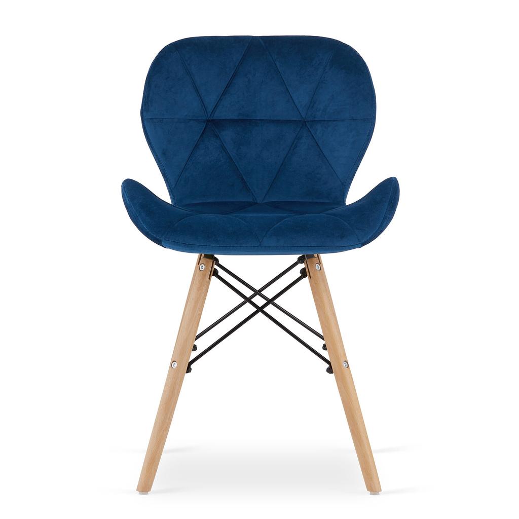 LAGO Velvet chair - navy blue x 1