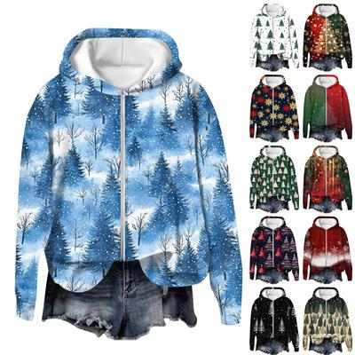 Куртки для женщин Пальто с длинным рукавом на молнии с принтом Верхняя одежда Повседневные куртки