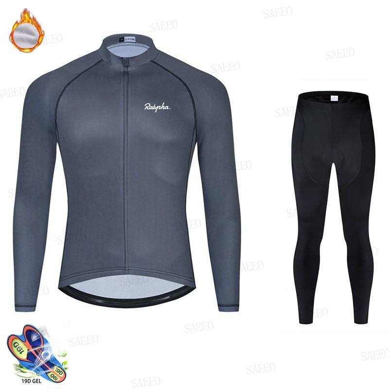 Womens Long Sleeve Bib Pants Cycling Suit Winter Warm Breathable Outdoor Bike Riding Outfit