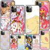 Черный чехол Cardcaptor Sakura Anime для Apple Iphone 11 13 12 Mini 14 Pro Max Xr 7 8 + Se Xs 6 6s Plus 5 5S, силиконовый чехол для телефона
