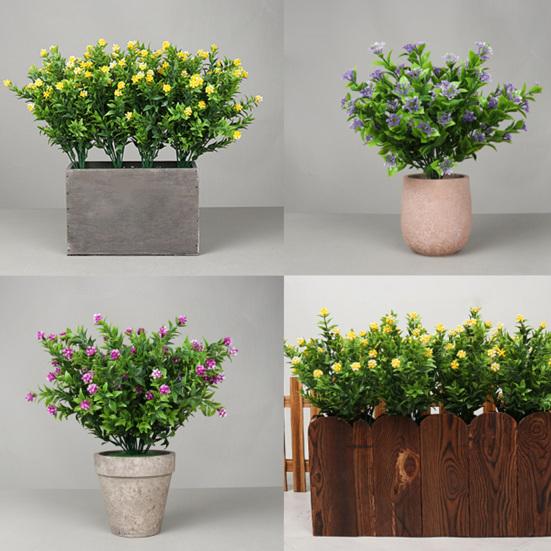 1 букет искусственных цветов, реалистичные, не увядающие, устойчивые к ультрафиолетовому излучению, красивые стильные цветы с визуальной имитацией для сада