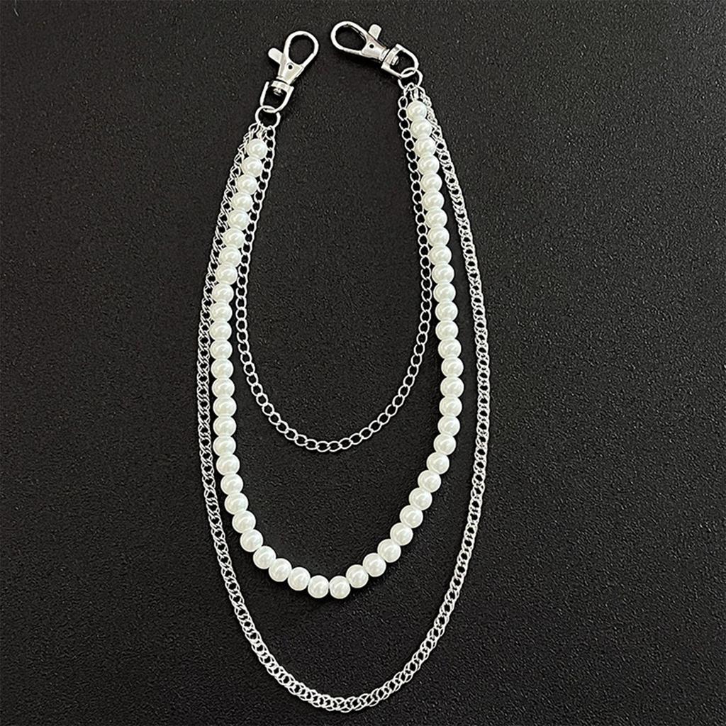 Простая цепочка на талию для женщин, темпераментная, с жемчугом, U-образная, цепочка на талию, хип-хоп, рок, индивидуальность, джинсовая цепочка, аксессуары