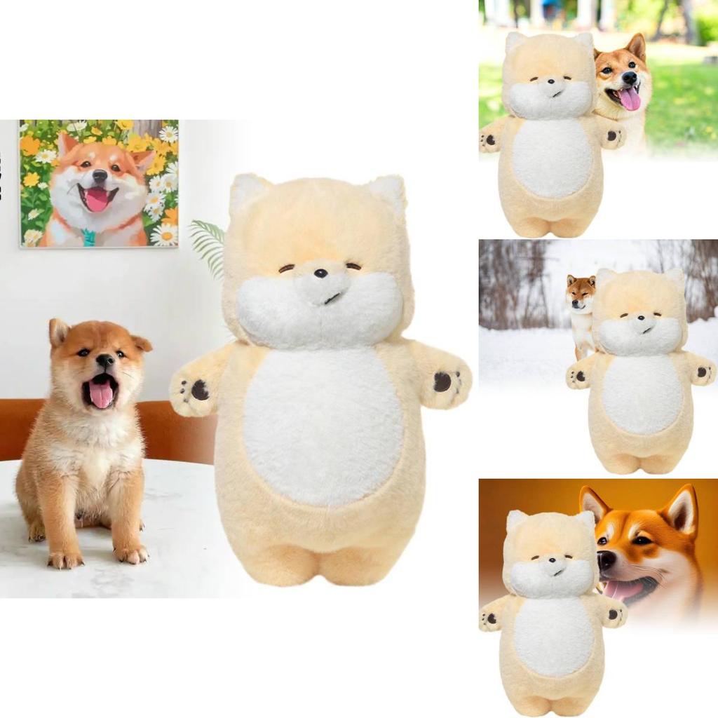 Soft And Cuddly 46cm Shiba Inu Plush Doll Charming Dog Hugging Pillow For Kids