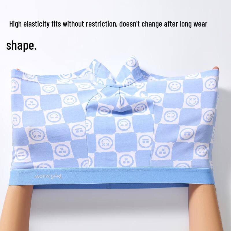 MIIOW Трусы для мальчиков из чистого хлопка с антибактериальным принтом, 4 шт.