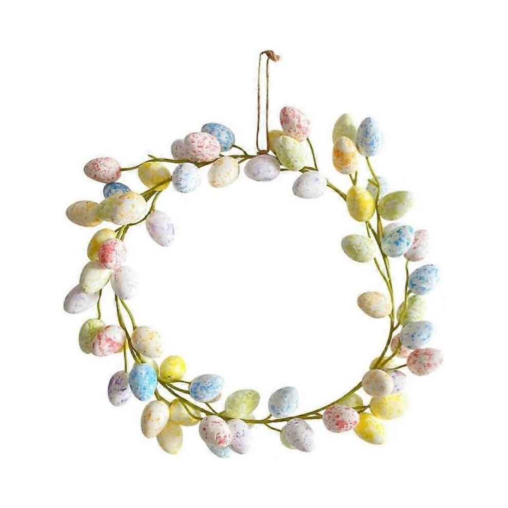 Easter Wreath Front Door 36cm Round Artificial Easter Garland Easter Egg Wreath Creative Spring Wreath Garland Easter Decoration for Front Door Bedroo