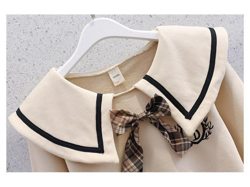 Костюм для школьной формы с юбкой в клетку на весну/осень для девочек - шикарный повседневный комплект из двух предметов в стиле JK