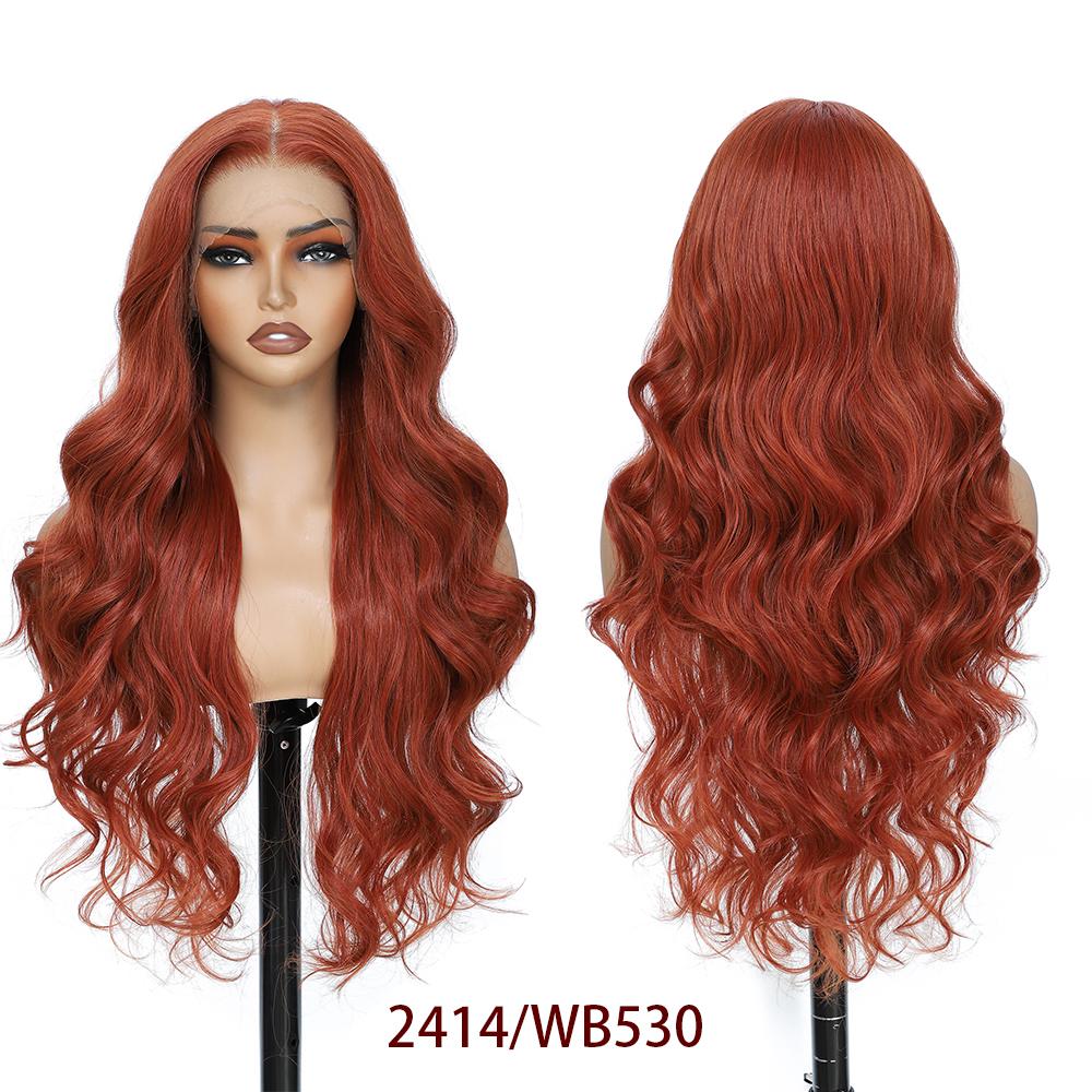 For 30inch Water Wave Glueless Lace Front Wigs 13x4 Synthetic Transparent Lace Curly Wig Heat Resistant Women Daily Use