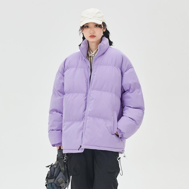 Толстые пары зимние новые жареные уличные хлопковые подбитые пальто с свободным повседневным толстым воротником-стойкой для мужчин и женщин хлебный костюм