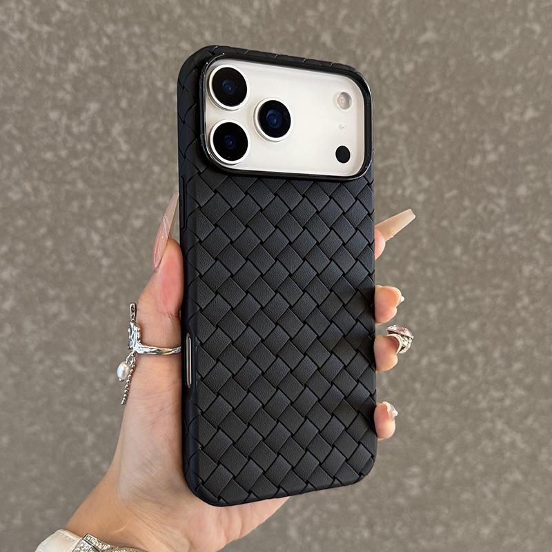 Оранжевый силиконовый чехол с плетёной текстурой для iPhone 17 Pro Max - Легкий, с теплоотводом и защитой от падений