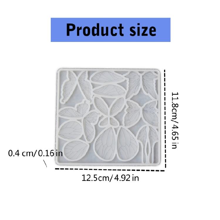 Reusable Silicone Jewelry Accessory Crafting Mold Flexible Silicone Craft Mold for Butterfly Wing Embellishments