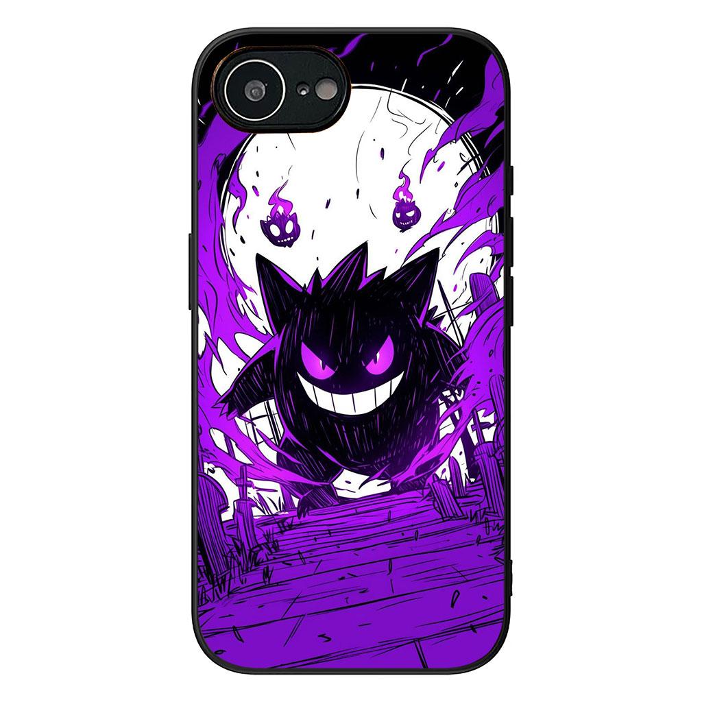 P-Pikachus GO P-Pokemons Gengar Phone Cover for Apple iPhone 16 15 14 Plus 13 12 Mini 17 Pro Max + ProMax 16E Air Case