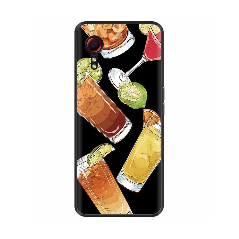 For Samsung Galaxy Xcover7 Xcover 7 Sumsung X Cover7 Cover 7 Case Black TPU Soft Lovely Painted Shockproof Shell Silicone Cover