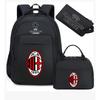 Large Capacity Backpack Set of 3 Kids School Bag Soccer Fan Merchandise Backpack Boys Girls Sports Rucksack