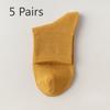 5 пар хлопковых носков до середины икры на весну, лето и осень. Антибактериальные носки из чесаного хлопка с защитой от запаха. Удобные носки из хлопка без косточек.