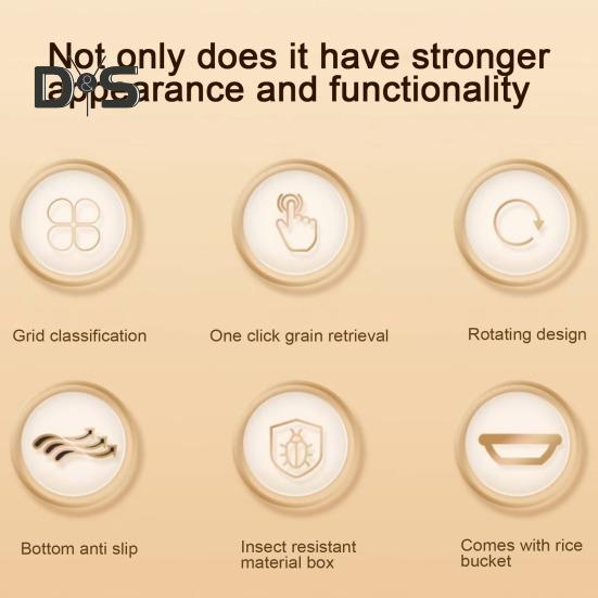 Вращающийся на 360 градусов дозатор хлопьев, контейнер для риса с крышкой, большая вместимость, несколько отсеков, органайзер для хранения зерна
