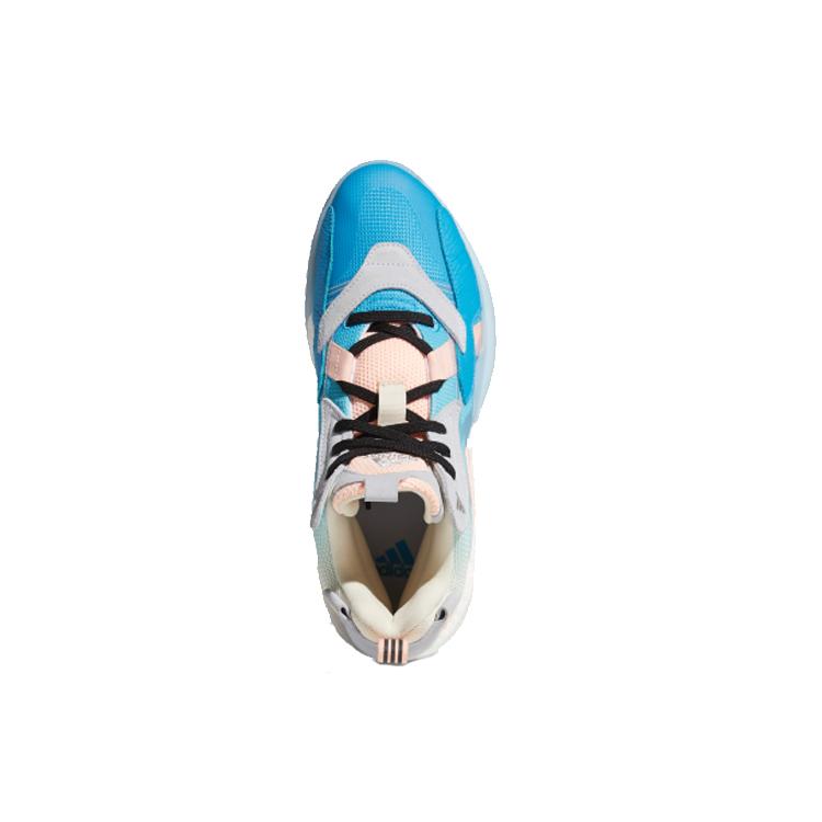 Adidas ZoneBoost 'Aeroblue Clear Orange' (Unisex) Aeroblue / Shock Cyan / Clear Orange Vintage Basketball Shoes EG5887
