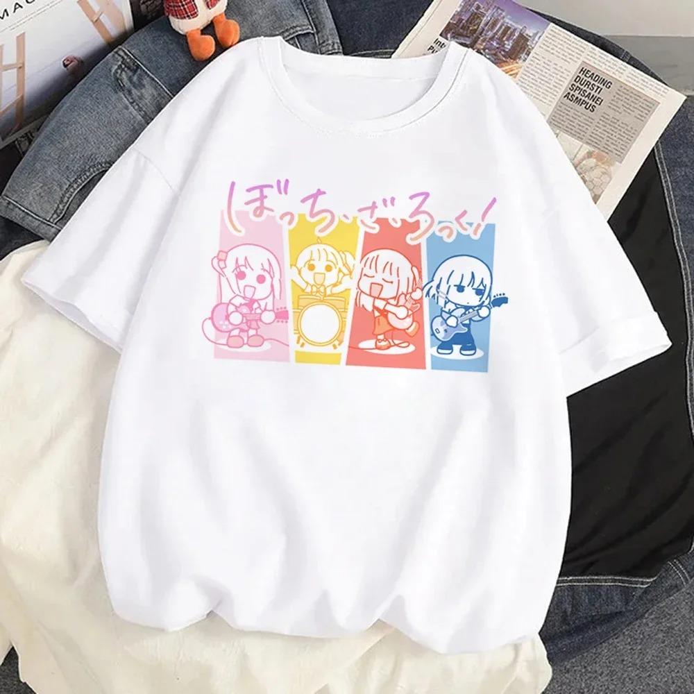 New Anime BOCCHI THE ROCK! Hitori Bocchi T-Shirt Women's Fun T-Shirt Kawaii Cartoon Unisex T-Shirt Gothic Y2k Women's Clothing