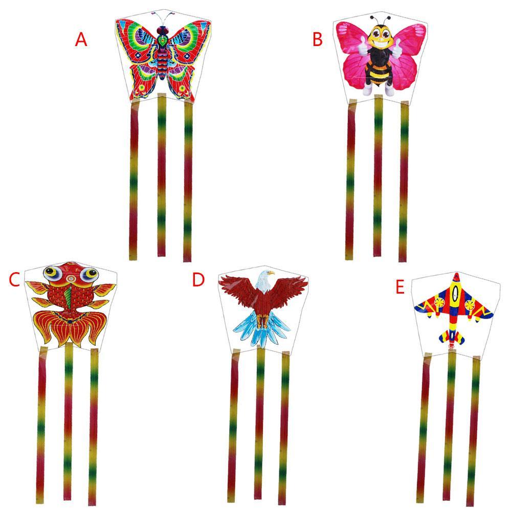 Flying Butterfly Kites Outdoor Toys For Children And Adults Plastic Kite Cartoon I0W2