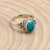 Turquoise 925 Sterling Silver Women Handamde Boho Ring
