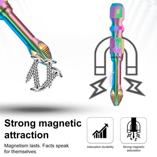 6/8Pcs High-Magnetic Screwdriver Drill Bit Set Rust-Resistant Universal Versatile Usage Strong Durability Anti-Slip Drill Bit Kit
