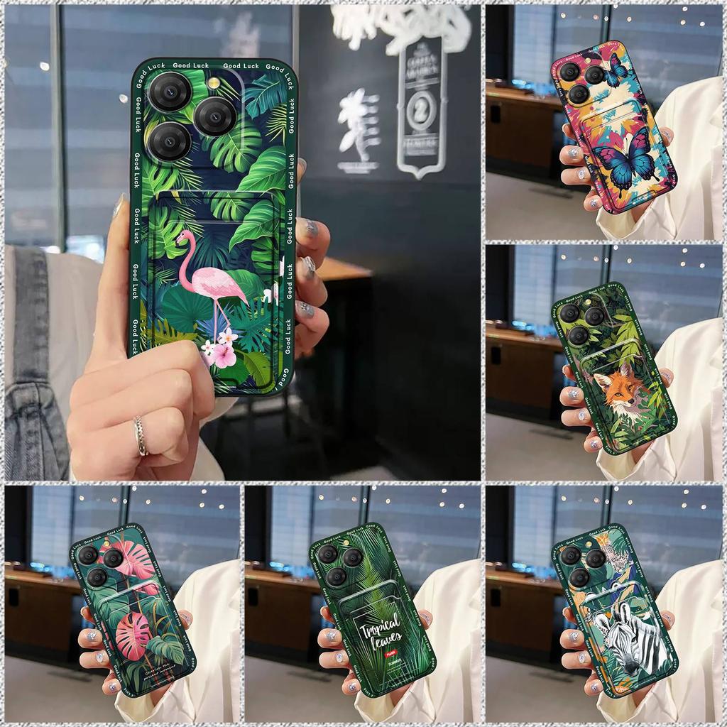 Durable Card Slot Phone Case For Blackview Shark9 5G Cute Graffiti Cover Fashion Design Cartoon Dirt-resistant TPU