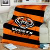 Плед Wests Tigers Roar Strength And Pride Подходит для диванов, кроватей, офисов и кемпинга - Идеальный подарок на Хэллоуин, Рождество
