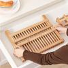 Dish Drainer Drying Rack Bamboo Dishes Drying Rack with Utensil Box Collapsible Bowl Plate Storage Rack Dish Plate Kitchen Rack