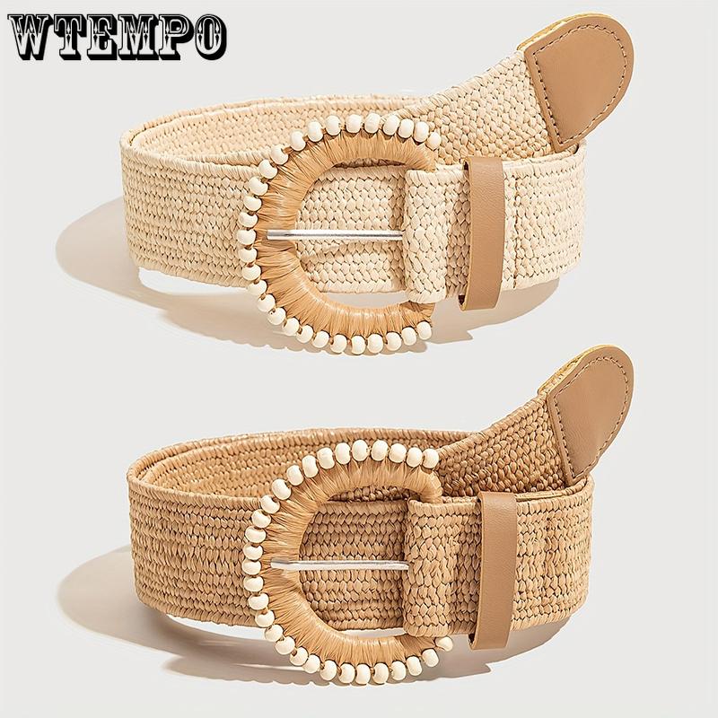 WTEMPO 2 шт. Спортивные плетеные ремни в богемном стиле, элегантные, в стиле ретро, повседневные ремни, подходящие для лета, пляжа, идеально подходящие для сочетания с платьями и юбками