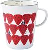 Plune Enamel Measuring Cup L Measuring Cup Red Strawberry