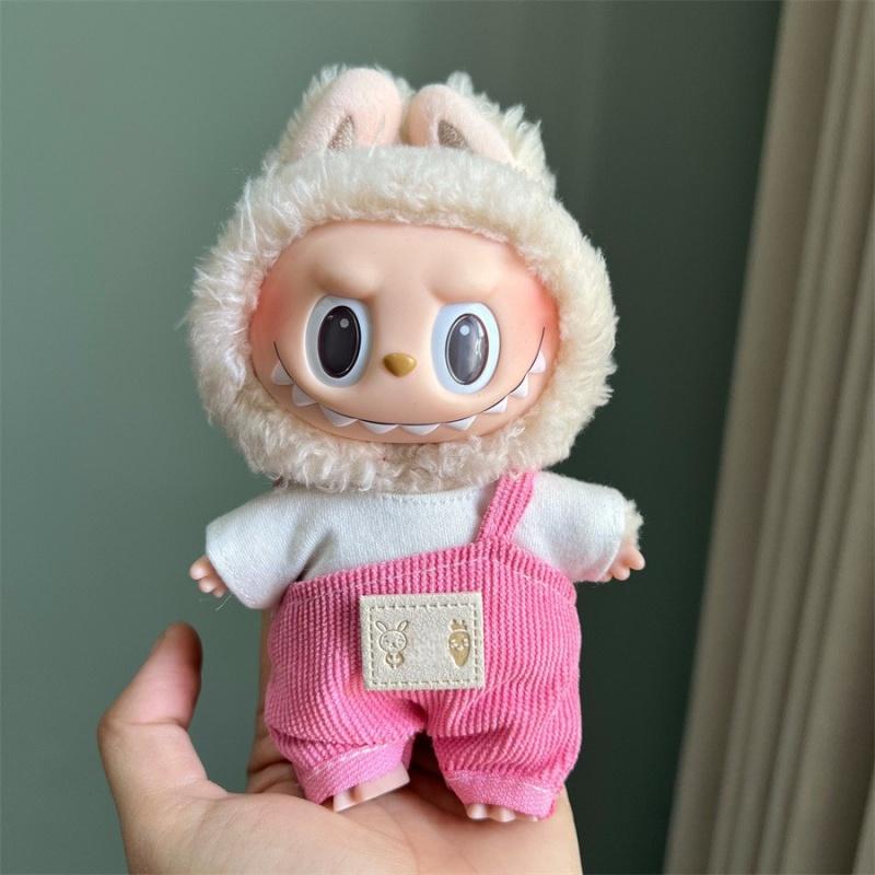 Милые и модные мини-плюшевые куклы Labubu Одежда для кукол 17 см - Комбинезоны, Платья и Аксессуары в Различных Дизайнах и Цветах