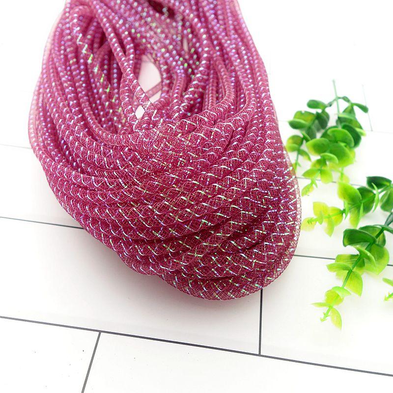 10 м Цветная сетчатая трубка-веревка 4 мм 8 мм Сетчатая трубчатая кринолиновая трубка Свадебное платье Юбка Одежда Сетка Сделай сам Изготовление Ремесленные аксессуары