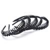 1PCS Plain Black Stretchy Elastic Thin Hard Metal Hair Hoop Hair Hand Headband Holder Clasp Comb Hairgrips With Teeth Crown